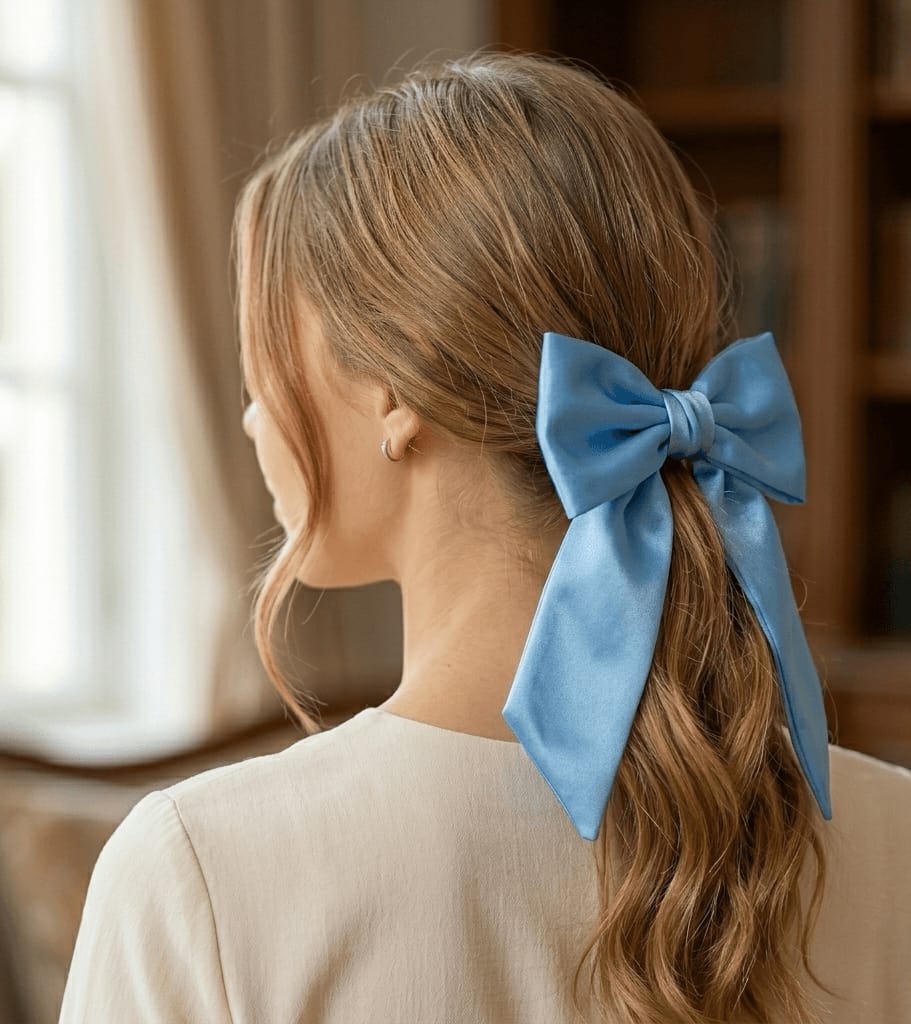 Hairbow blue Pale