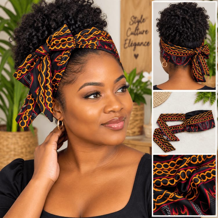 headband Africain Yellow and Black